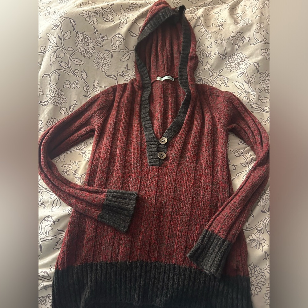 Maurice’s red and black hoodie sweater #hoodies